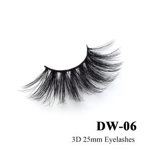 18 Stiller 25mm 3D Vizon Kirpik Göz Makyaj Vizon Yanlış Lashes Yumuşak Doğal Kalın Sahte Kirpikler 3D Göz Lashes Uzatma Güzellik Araçları