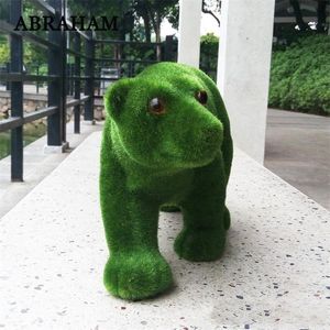 Wholesale large flowers decorations for sale - Group buy 39cm Large Flower Bear Artificial Moss Flocking Animals Green Grass Fake Animal Crafts Christmas Moose For Home Party Decoration