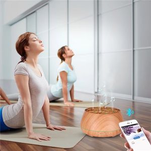 Freeshipping Bluetooth Speaker Arom Essential Oljediffusor Vattenlös Automatisk Avstängning 7 Färg Ändra LED Lyser ultraljud luftfuktare