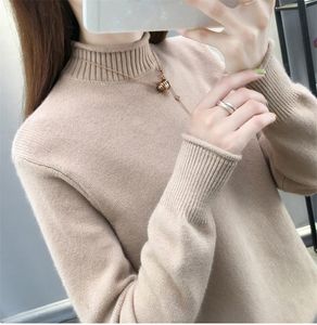 Kobiety swetry jesienne zima kaszmirowy sweter kobiety Kobiety Turtleck Pullover długi rękaw Tricot i pullovers żeńskie topy skoczki