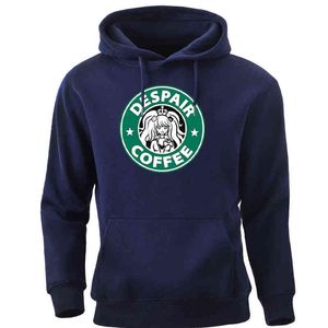 Anime giapponese disperazione caffè danganronpa Felpe Pullover Girocollo Uomo Harajuku Streetwear Felpe autunno inverno top H1227