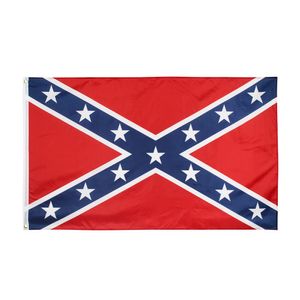 Прямая фабрика Оптовая 3x5fts Rebel Confederation Flag Dixie South Alliance Гражданская война Американский исторический баннер 90x150см