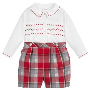 Wholesale vintage baby girl clothes for sale - Group buy Baby Girl Autumn Winter Plaid Vintage Spanish Boy Girl Clothes Lolita Christmas Boy Suit1