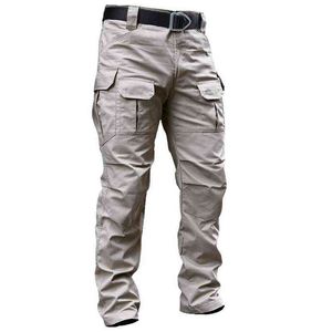 Wojskowe Taktyczne Spodnie Cargo Stretch Cotton Casual Work Spodnie męskie Stretch Swat Combat Rip-Stop Wiele Pocket Army Long Sporter H1223