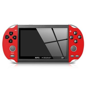 100% novo X7 Handheld Portable Game Players Tela de 4,3 polegadas MP5 Video Games Console SUP Retro 8GB Suporte para saída de TV Video Gaming Player E-book com embalagem de varejo