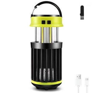 Förvaringspåsar Uppladdningsbar Camping Lantern med bug Zapper, töjbar LED-lykta, 3 lägen Ljusstyrka och Solar Laddning Bärbar