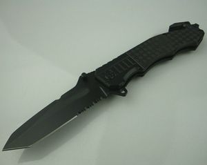 Najwyższa jakość 229 Survival Sontage Nóż 7CR17 58HRC Black Blade Outdoor Polowanie Noże Noże z papieru detalicznego