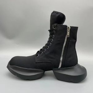 Kopyta obcasowa mężczyźni płócienne buty oddychające koronkowe buty duże rozmiar mężczyzn Men High Top Fashion Sneakers P30D50