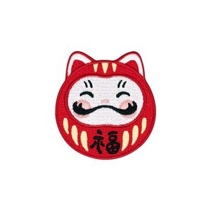 Lucky Cat Sewing Notions Embroidery Patches Iron On For Clothing Cartoon DIY Badge Custom Patch Apparel Applique