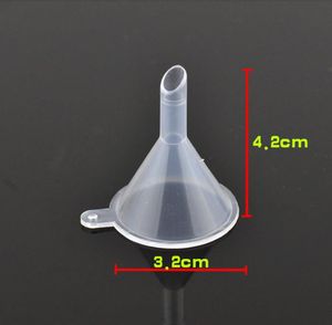 Plast tratt mini transparent små funnels verktyg parfym eterisk olja tom flaska flytande fyllning funnels-kök bar verktyg sn3246