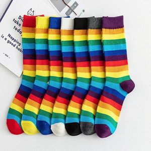 Socken Strumpfwaren Damen Knöchel Regenbogen Fußkettchen Streifen Cosplay Neuheit Fancy Cute Fashion1