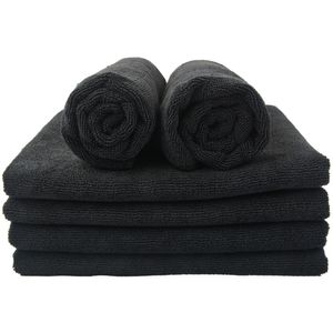 Sinland Microfiber Hair Drying Towel Beauty Salon Spa Bath Towels Fast Drying for Home Hotel 41cmx69cm 6 Pack Black Dark Blue 201027