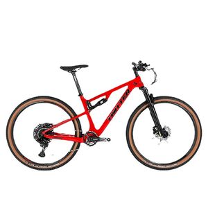 Direkt ab Werk Kohlefaser-Mountainbike SX-12speed Dual-Stoßdämpfer Cross-Country Soft Tail Suspension Fahrrad Fahrrad