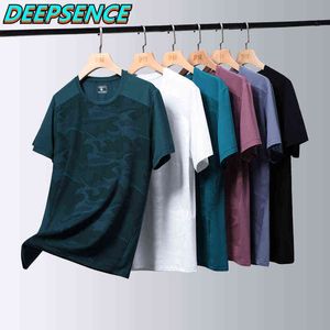 2021 Summer Ice Silk Quick Drying Short Sleeve T Shirt Men O Neck Casual Breathable Lightweight Sports Short T Shirt Tops Men G1222