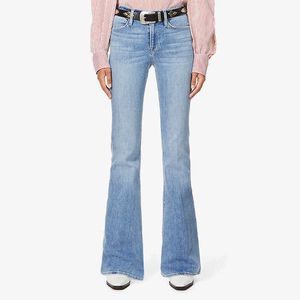 Jeans femininos 2021 FM outono novo estilo declínio Shanshan o mesmo fino chifre grande perna larga cowboy mulher