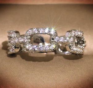 Designer Hot Fashion Ringe für Frauen Silber glänzende Kristall Ring Party Hochzeit Schmuck mit Bling Diamant Stein