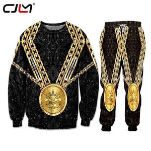 ! Gold Medal Men's Tracksuit Jogging Sets Man Two Piece Hooded Sweatshirts Jogger Outfit Clothes Jackets 3D Hoodies Clothing 211220