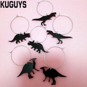 Hoop Huggie Kuguys Acrílico Jóias Mulher Na Moda 3 Estilo Preto Para Mulheres Punk Grande Brinco1