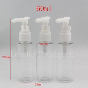60 ml x 50 leere transparente Kunststoff-Flüssigseifen-Pumpflasche für kosmetisches Shampoo, nachfüllbarer 60-ml-Make-up-Behälter. Bitte bestellen