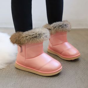 Новые Baby Girl Boots Modylers Дети Зимние Обувь для мальчиков Девушки Мягкие Нижние Студенческие Мехи Снежные Ботинки Детские Хломатные Обувь LJ201104