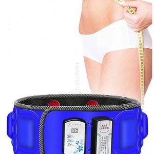 Trådlös elektrisk bantning Bälte förlorar vikt Fitness Massage Times Sway Vibration Abdominal Belly Muscle Midja Trainer Stimulator 220111