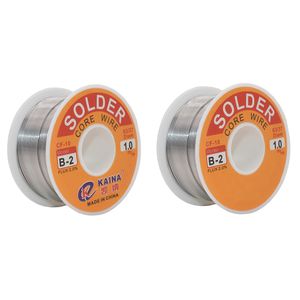 B-2 100G 0.6 / 0.8 / 1 / 1.2 63/37 Flux 2.0% 45ft Lata Chumbo Derretido Rosin Core Solder Solder Fio Rolo Não Limpo Atacado