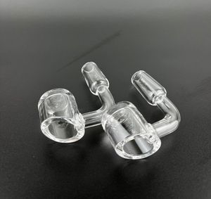 DHL 4mm Thick Quartz Banger Domeless Quartz Nail Club Smoking Bangers 10mm 14mm 18mm male female 45 90 Degrees OD 22mm for Glass bongs