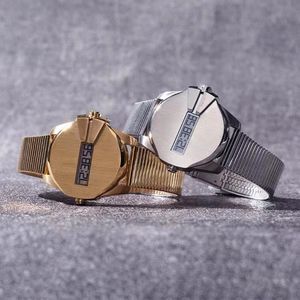 Retro Vintage DZ Uhr Gold Uhren Männer Elektronische Digitaluhr LED Silber Armbanduhr DZ1961 DZ1962