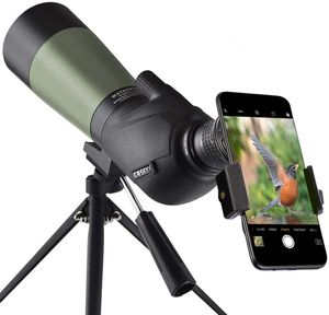 HD Spotting Scope with Tripod, Carrying Bag and Scope Phone Adapter Eyepiece Telescope for Target Shooting Hunting Bird Watching Wildlife Scenery