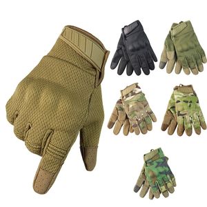 Luvas táticas de motocicletas esportes ao ar livre Airsoft Shooting Hunting Full Deding Camouflage Touch Screen No08-078