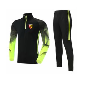 RC Lens Men s Tracksuit Polyester Leisure Jacket Soccer JerseyTop Training Gym Suit Outdoor Sportswear Jogging Wear