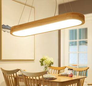 Nordic Pendant Lights Solid Wood Rectangular Simple Modern droplight Home Office Dining Room Japanese Pendant lamps