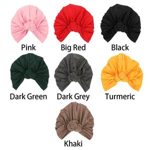 2020 Mulheres Acessórios Adultos Índia sólidos Knot Turban Hat Headbands outono Torção Mistura do algodão elástico Cap Chemo Moda suave