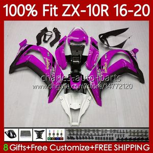 حقن القالب ل Kawasaki Ninja ZX-10R ZX 10R 1000CC 10 R 2016-2020 Body 105NO.116 ZX1000 C ZX-1000 PINK 2016 2017 2018 2019 2020 ZX10R 16 17 18 19 20 OEM FLATING