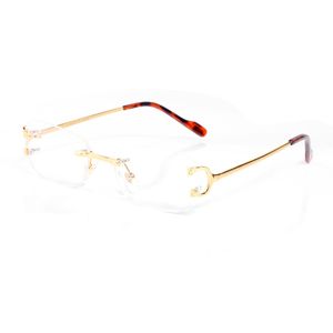 Fashion Polarized Designer Sunglasses for Men Women Square Frameless Retro Carti Sun Glasses Woman Man Transparent Versatile Sport Eyeglasses UV400 Accessories