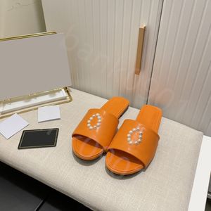 Luxury Designer Women Slipper Quality Summer Lady Sliders Pearl Wholesale Price Sandal Inner Shoes Populära Fashion Top Comfort med Box 35-40