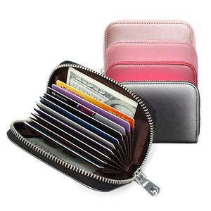 HBP Hight Quality Fashion Men Kvinnor Korthållare Kortfall Real Leather Mini Wallet