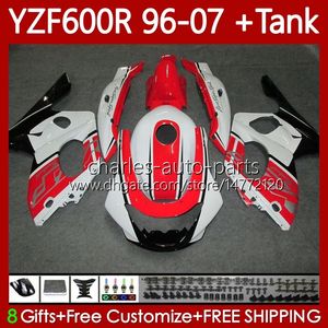 Rosso bianco Carrozzeria + Serbatoio Per YAMAHA Thundercat YZF600R YZF 600R 600 R 1996 1997 1998 1999 2000 2001 Corpo 86No.136 YZF-600R 96 02 03 04 05 06 07 YZF600-R 96-2007 Carenatura