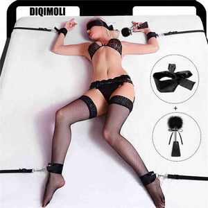 Bed BDSM Bondage Restraints Sex Flirting Handcuffs Limbs Bound Set Couples Fetish Training Slave SM Game Toys