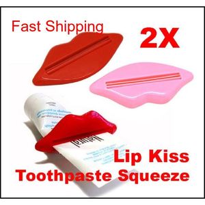 Toothbrush Holders Fashion Portable Bathroom Products Lip Kiss Dispenser Toothpaste Squeeze Lips For Extruding Toothpast qylAjj bdesports