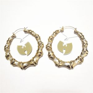 Bamboo Earrings for Women Acrylic Clear Gold Hoop Earring Accessories Fashion Jewelry