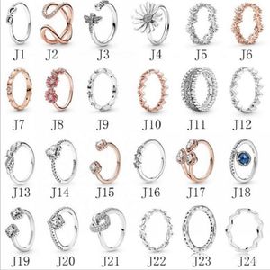 925 Sterling Silber Ring Mode Schmuck Pandora Stil Frauen Hochzeit Engagement Diamantringe