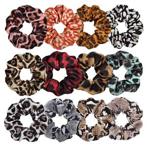 Leopard kobiety scrunchies kobiety dziewczynka spinki do włosów opaski moda dziewczyny opaski do włosów projektant akcesoria do włosów dla kobiet opaski do włosów opaski na głowę