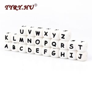 TYRY.HU 60pc Alphabet Silicone Letter Food Grade Baby Teething Chewing Beads For Necklace Pacifier Chain Jewelry Making Safe Toy Y200730