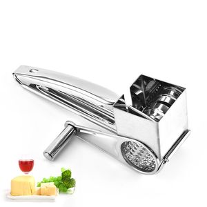 Stainless Steel Rotary Graters Cheese Grater Tools Kitchen Mandoline Slicer with strong handheld Creative