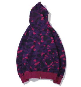 Зимние мужские толстые толстовки с акулевой роткой напечатаны высокое качество прилив капюшон для мужчин женские дизайнерские кофты Cardigan свитер S-3XL 5 цветов