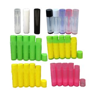 5g Storage Bottles Cosmetic Empty Chapstick Lip Gloss Lipstick Balm Tube and Caps Container Multi Color