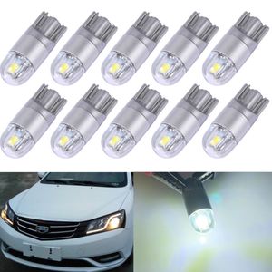 50PCS / لوط الأبيض 6000K 12V T10 السيارات W5W الصمام 3030 2SMD إسفين الداخلية القراءة الجانبية الترخيص لمبة ضوء W5W 194 168 158 192 2825 مصباح DC 12V