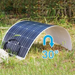 Complete off grid v w Solar Panel kit v v Flexible Panel Solar Charger for Camping RVS