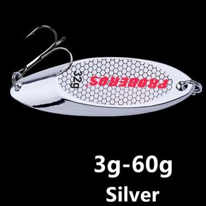 3G-60g L￶ffel Haken Metallk￶der 10/8/6/4/2# Treble Hooks Fishhooks Silber Fishing Gear W-27